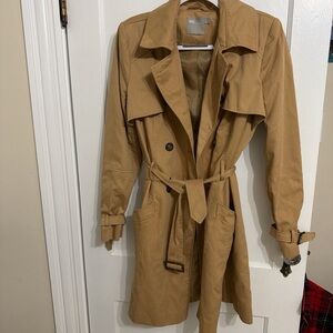 ASOS Double Breasted, Collared, and Belted Trench Coat